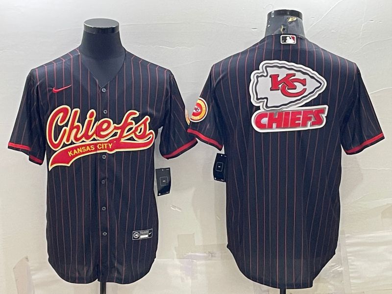Men Kansas City Chiefs Blank Black Stripe 2022 Nike Co branded NFL Jersey->kansas city chiefs->NFL Jersey